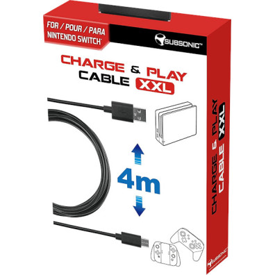 SUBSONIC CHARGE & PLAY CABLE XXL 4M