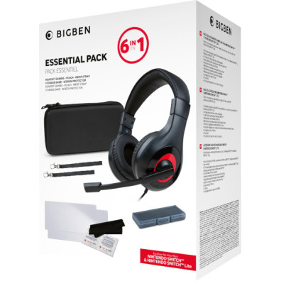 BIGBEN ESSENTIAL PACK 6 IN 1 (FUNDA/2 PROTEC PANTALLA/HEADSET/CAJA JUEGOS/2 CORREAS) (LITE/OLED)