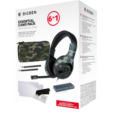 BIGBEN ESSENTIAL PACK 6 IN 1 CAMO (FUNDA/2 PROTEC PANTALLA/HEADSET/CAJA JUEGOS/2 CORREAS) (LITE/OLED