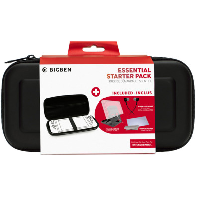 BIGBEN ESSENTIAL STARTER PACK NEGRO (FUNDA RIGIDA/PROTECTOR PANTALLA/AURICULARES/SOPORTE)