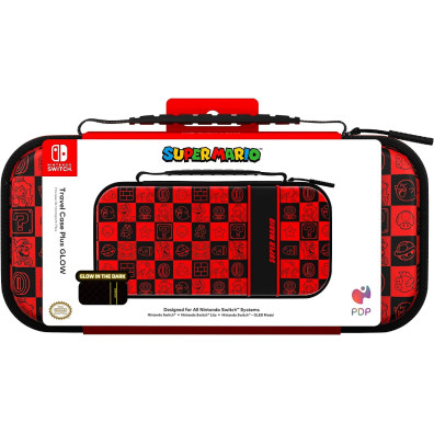 PDP TRAVEL CASE PLUS GLOW SUPER MARIO ICON (GLOW IN THE DARK) (SWITCH/LITE/OLED)