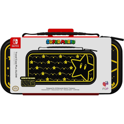 PDP TRAVEL CASE PLUS GLOW SUPER MARIO STARS (GLOW IN THE DARK)