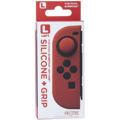 FR-TEC  SILICONE + GRIP FOR JOY-CON IZQUIERDO (LEFT) ROJO
