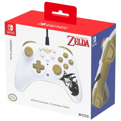 HORIPAD TURBO WIRED CONTROLLER THE LEGEND OF ZELDA WHITE/GOLD(BLANCO/DORADO) (SWITCH/OLED)