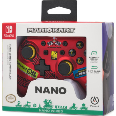 POWER A NANO WIRED CONTROLLER MARIO KART: RACER RED (RED/ROJO)