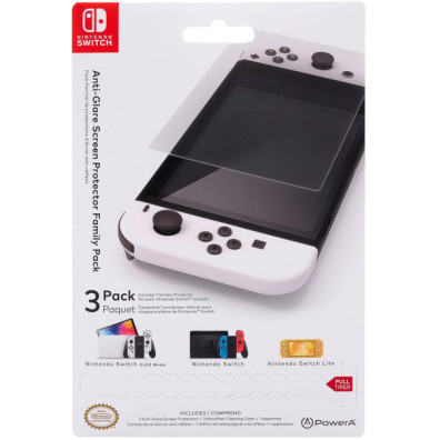 POWER A ANTI-GLARE SCREEN PROTECTOR FAMILY PACK (SWITCH/LITE/OLED)