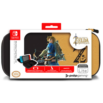 PDP SLIM DELUXE TRAVEL CASE ZELDA BREATH OF THE WILD NEGRO/ORO (LITE)
