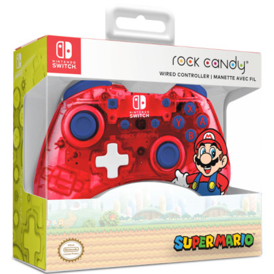 PDP ROCK CANDY WIRED CONTROLLER SUPER MARIO RED (ROJO/MARIO) ( SWITCH 2 )