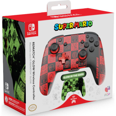 PDP REMATCH WIRELESS CONTROLLER SUPER MARIO ICONS (GLOW IN THE DARK) ( SWITCH 2 )