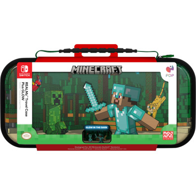 PDP REALMZ TRAVEL CASE PLUS GLOW MINECRAFT (SWITCH/LITE/OLED)