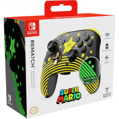 TURTLE BEACH REMATCH WIRELESS CONTROLLER A SUPER MARIO STAR (GLOWS IN THE DARK)