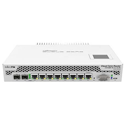 Switch 8 Puertos Mikrotik CCR1009-7G-1C-1S+PC