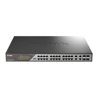 Switch Gestionable D-Link DSS-200G-28MPP POE++ 24x10/100/1000, 4xCOMBO 1000 Mbps Rack 19"