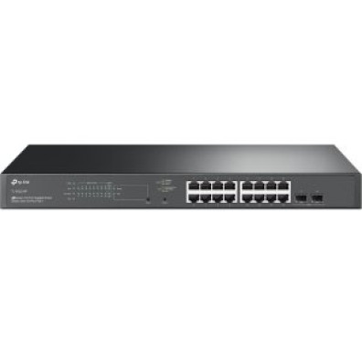 Switch Gestionable TP-Link JetStream 16P Gigabit PoE+ Max 150W Rack 19" 1U con 2 Ranuras SFP Gigabit
