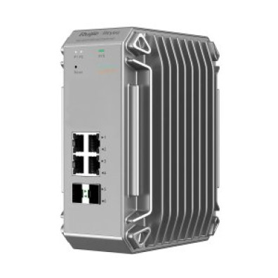 Switch Gestionable L2 Industrial Ruijie 4xPoE+ 120W Gb 2xSFP GE Carril DIN