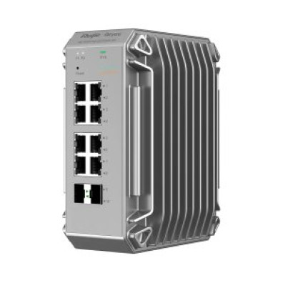 Switch Industrial Gestionable L2 Ruijie RG-NIS3100-8GT2SFP-HP - 8xPoE+ 240W Gb 2xSFP GE Carril DIN