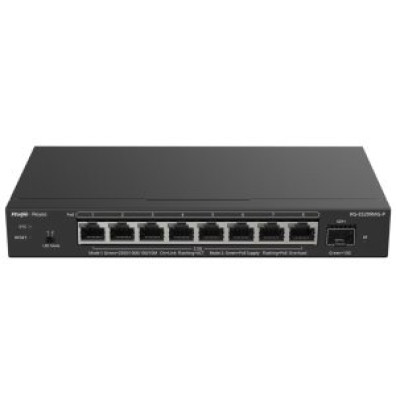 Switch Gestionable Ruijie RG-ES209MG-P L2 9 Puertos 8xRJ45 2.5Gb 1xSFP 10GE 8xPOE 130W Gestion en la Nube