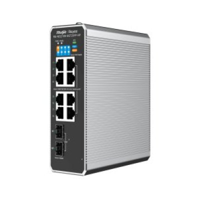 Switch Gestionable L2 Ruijie RG-NIS2100-8GT2SFP-HP - 8 Puertos RJ45 Gb - 2 Puertos SFP GE - 8 Puertos PoE 300W - Gestion en Nube