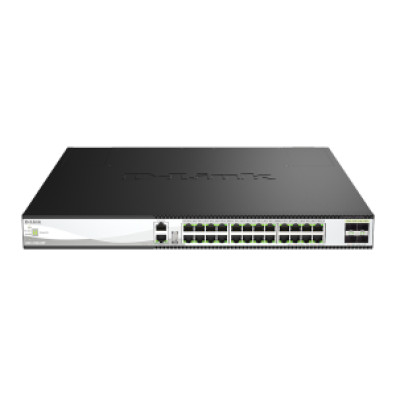 Switch Gestionable D-Link DXS-3130-28P Stackable Multigigabit L3 POE++ 24PX10G 4PX10/25G SFP28P