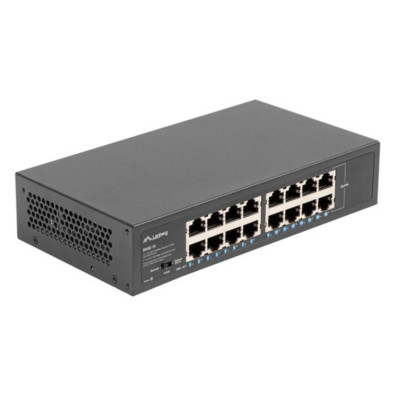 SWITCH LANBERG 16 PUERTOS GIGABIT ETHERNET RACK 10"/19"