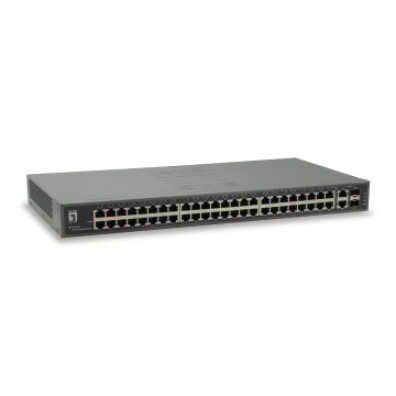 Switch Level One - Switch Ethernet Fast de 50 Puertos, 2 Combo Gigabit SFP/RJ45