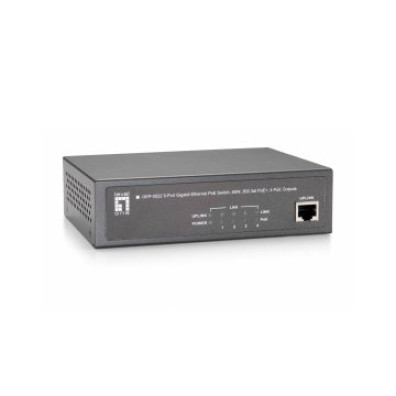 Switch Level One GEP-0522 - 5 Puertos 10/100/1000 No Gestionable con 4 Puertos PoE Plus 65W