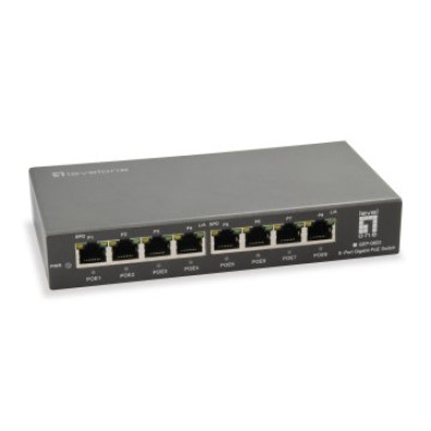 SWITCH LEVEL ONE GEP-0823 8 Puertos 10/100/1000 POE 120W