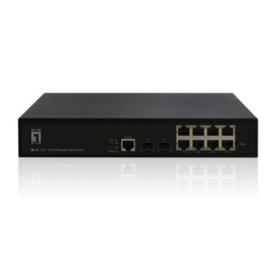 Switch Level One Gestionable L2 8P 10/100/1000 + 2P Gigabit Combo