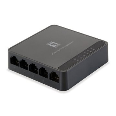 Switch Level One Gigabit No Gestión 5 Puertos 10/100/1000 - Modelo GEU-0522