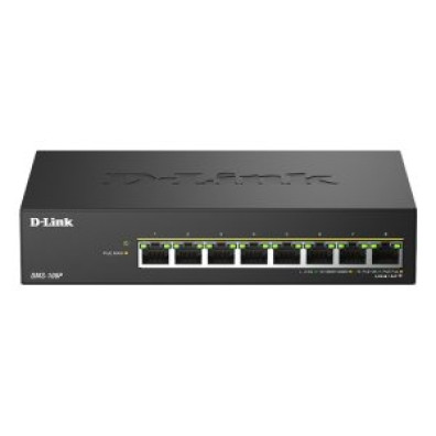 Switch No Gestionable Dlink DMS-108P 8 Puertos PoE++ 2,5G Multigigabit - Carcasa Metálica Sobremesa