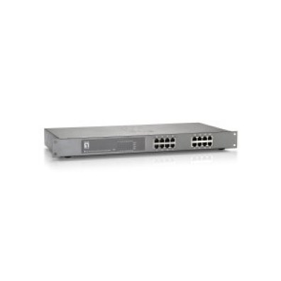 Switch No Gestionable Level One 16P 16xPoE 100Mb 500W Carcasa Metálica