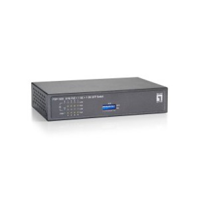 Switch No Gestionable Level One 10P 8xPoE 1xGb 1xGb SFP 100Mb 120W Carcasa Metálica