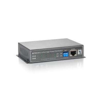 Switch No Gestionable Level One FSW-0513 5 Puertos 4xPoE 100Mb 120W Carcasa Metálica