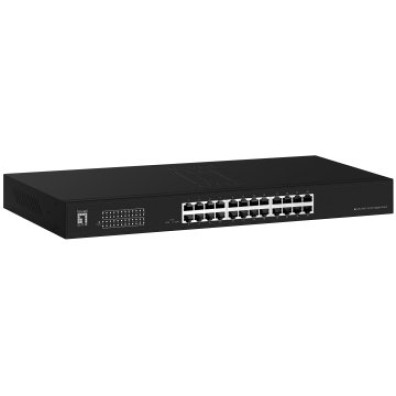 Switch No Gestionable LevelOne GEU-2431 24P Gigabit Dip Modo Rack 19" Carcasa Metal