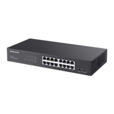 Switch no gestionable Mercusys MS116GS 16P 16xRJ45 1Gbps con carcasa metálica enrackable