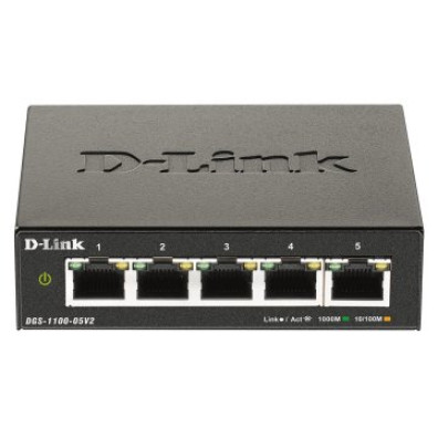 Switch Semigestionable D-Link DGS-1100-05V2 5P Giga No Rack