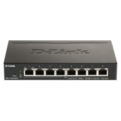 Switch D-Link Semigestionable DGS-1100-08PV2/E 8P Giga PoE 64W - No Rack