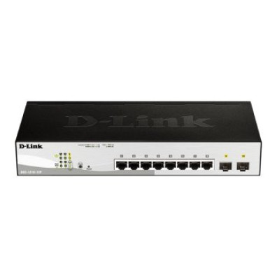 Switch Semigestionable D-Link DGS-1210-10P/E 10P Gigabit con 8P PoE (65W) + 2P Gigabit Combo Rack