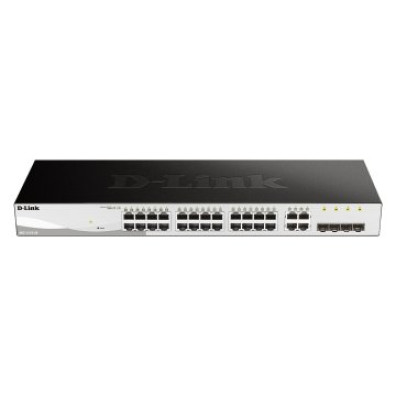 Switch Semigestionable D-Link DGS-1210-28/E Gigabit 24 Puertos + 4 Puertos Combo Rack
