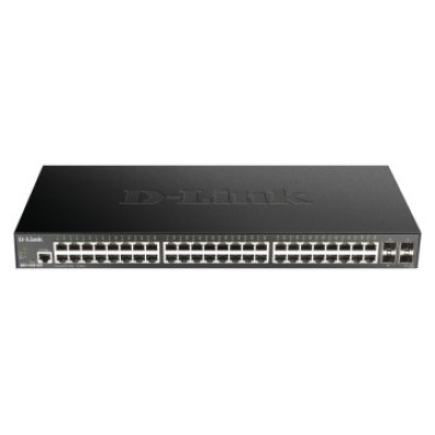 Switch Semigestionable D-Link 48P Gigabit + 4P 10G SFP+ Capacidad de Switching 176Gbps