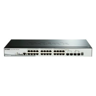 Switch D-Link Stackable Semigestionable DGS-1510-28P/E 24 Giga PoE (193W) + 4P 10G SFP+