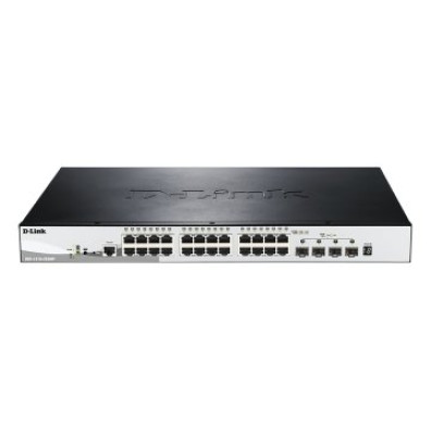 Switch D-Link Stackable Semigestionable DGS-1510-28XMP/E Giga PoE (370W) 24P + 4P 10G SFP+