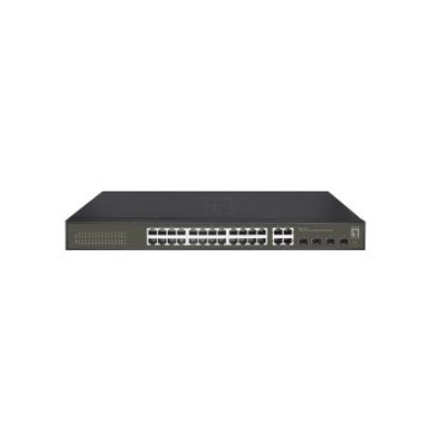 Switch Semigestionable Level One Hilbert 24P Giga + 4P SFP Giga Carcasa Metálica