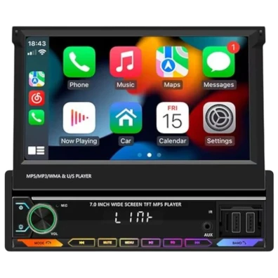 Autoradio 1 DIN SWM 9614C Bluetooth/Carplay 7 pulgadas USB Negro