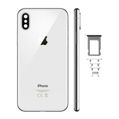 Tapa Batería con Cubierta Cámara Trasera - iPhone XS Plata