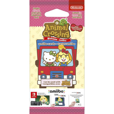 PACK 6 TARJETAS AMiiBO ANIMAL CROSSING NEW LEAF (HELLO KITTY)