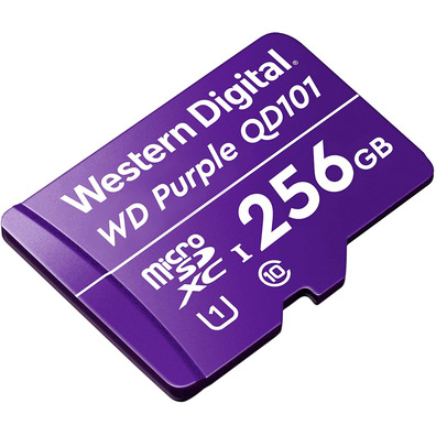 Tarjeta de memoria MicroSD Western Digital purple QD101 256GB XC Clase 10