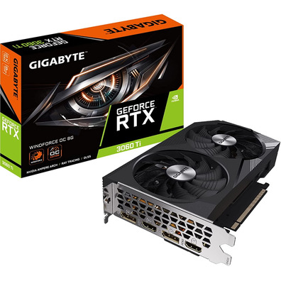 Tarjeta Gráfica Gigabyte RTX 3060 Ti Windforce OC 8GB GDDR6