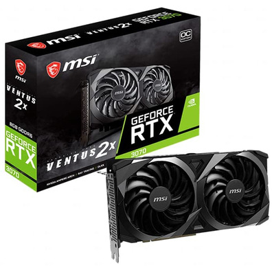 Tarjeta Gráfica MSI RTX 3070 Ventus 2X OC LHR 8GB GDDR6