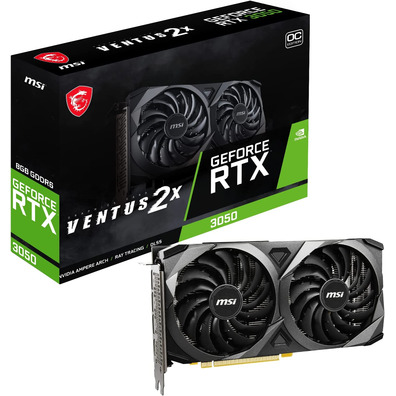 Tarjeta Gráfica MSI RTX3050 Ventus 2X 8GB GDDR6